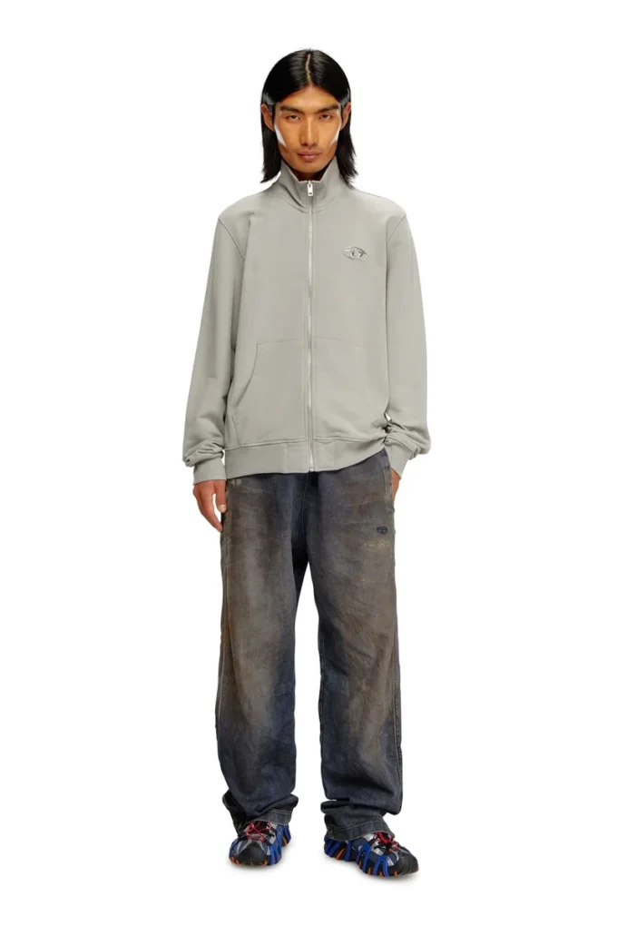 s-ginni-zip-od Sweatshirt med dragkedja och metalliskt logo s-ginni-zip-od Sweatshirt med dragkedja och metalliskt logo