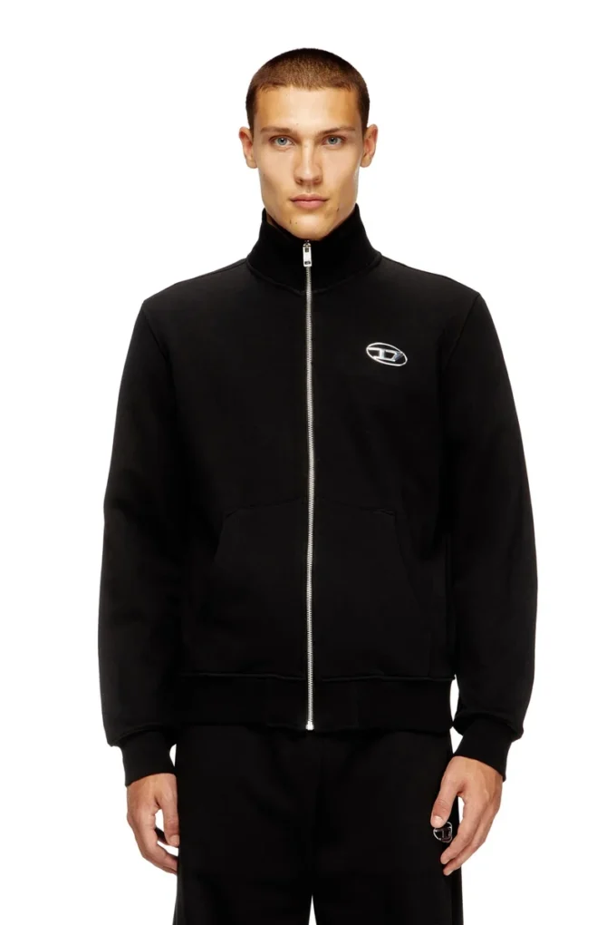s-ginni-zip-od Sweatshirt med dragkedja och metalliskt logo s-ginni-zip-od Sweatshirt med dragkedja och metalliskt logo