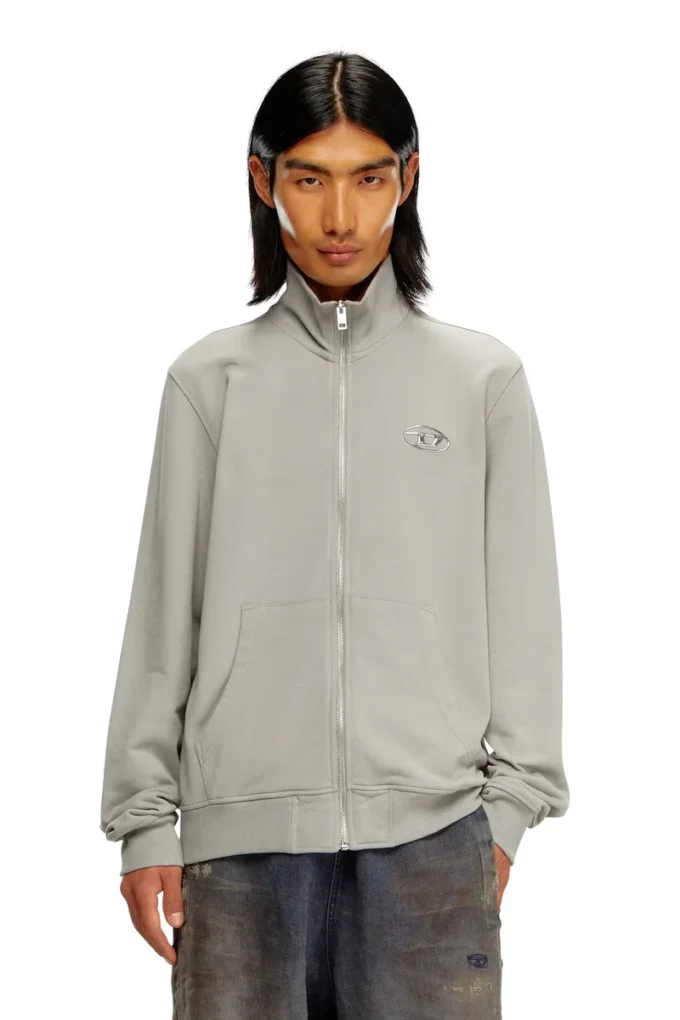 s-ginni-zip-od Sweatshirt med dragkedja och metalliskt logo s-ginni-zip-od Sweatshirt med dragkedja och metalliskt logo