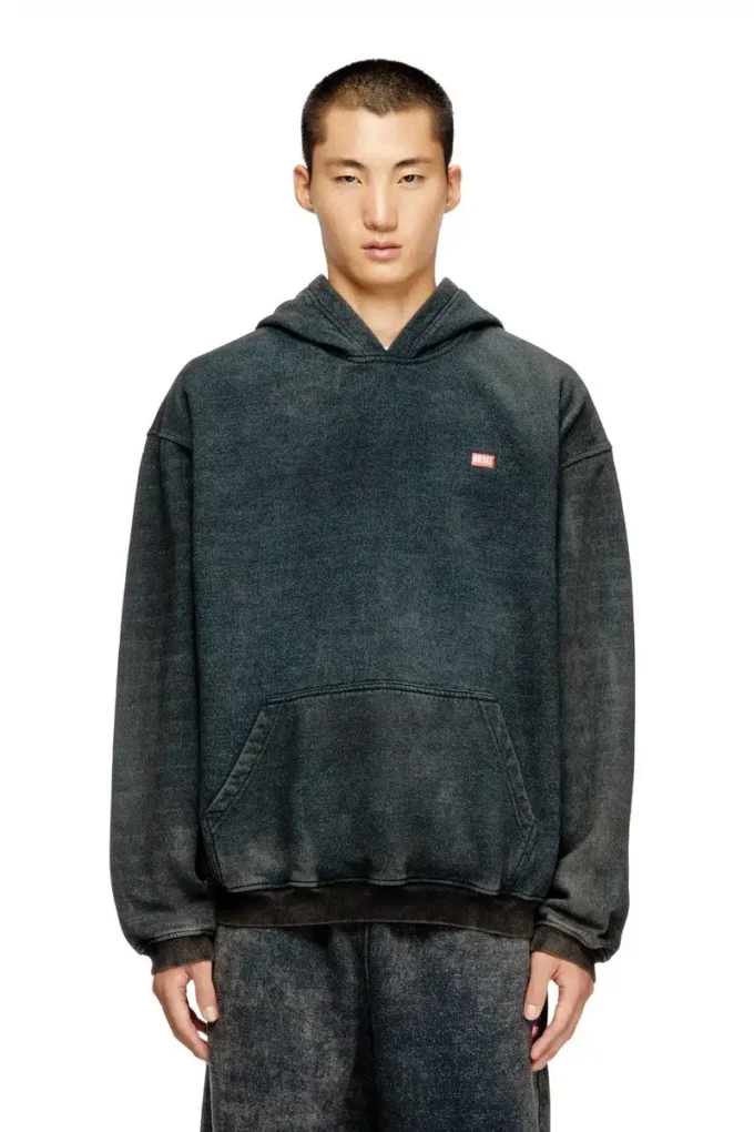 s-kai Hoodie i bomull med känguruficka