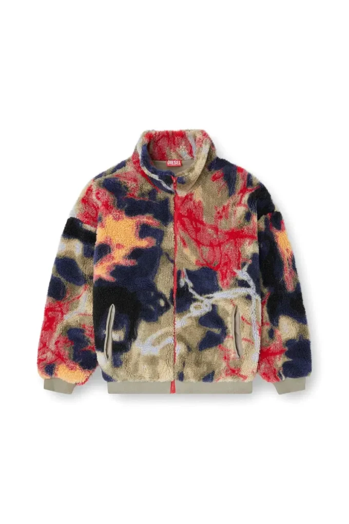 s-luke Teddyfleecejacka med graffitimotiv s-luke Teddyfleecejacka med graffitimotiv