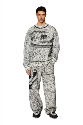 s-macoval Sweatshirt med sprucken beläggning