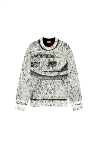 s-macoval Sweatshirt med sprucken beläggning