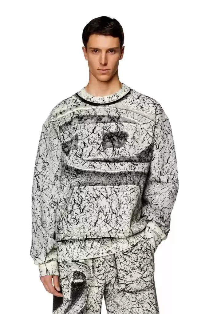 s-macoval Sweatshirt med sprucken beläggning s-macoval Sweatshirt med sprucken beläggning