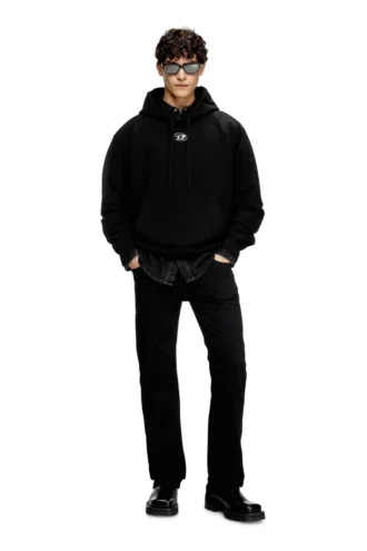 s-macs-hood-od Oversized hoodie med metallisk logotyp