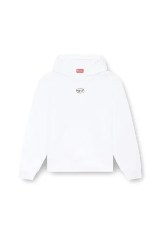 s-macs-hood-od Oversized hoodie med metallisk logotyp