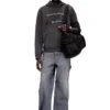 s-norman-hood Hoodie i bomull med D-applikation s-norman-hood Hoodie i bomull med D-applikation