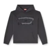 s-norman-hood Hoodie i bomull med D-applikation s-norman-hood Hoodie i bomull med D-applikation