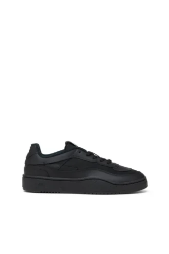 s-oval skate low S-Oval Skate – Lädersneakers med tygpaneler