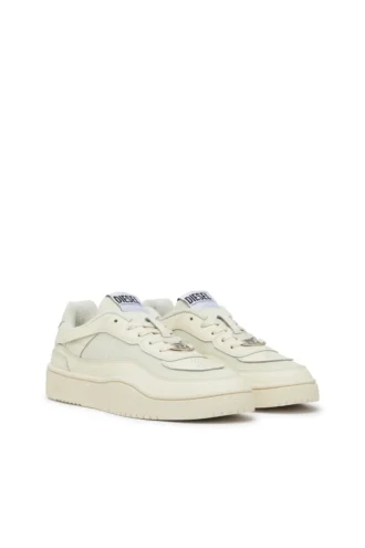 s-oval skate low S-Oval Skate – Lädersneakers med tygpaneler