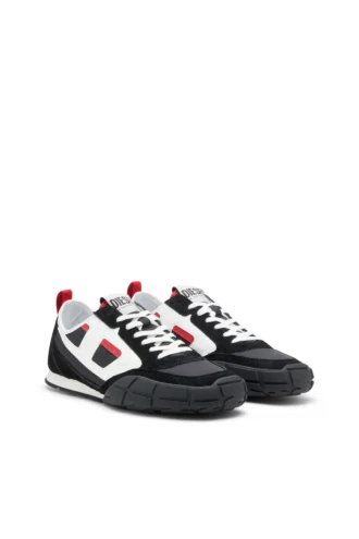 s-pagodha low S-Pagodha-Sneakers i läder, mocka och ripstop