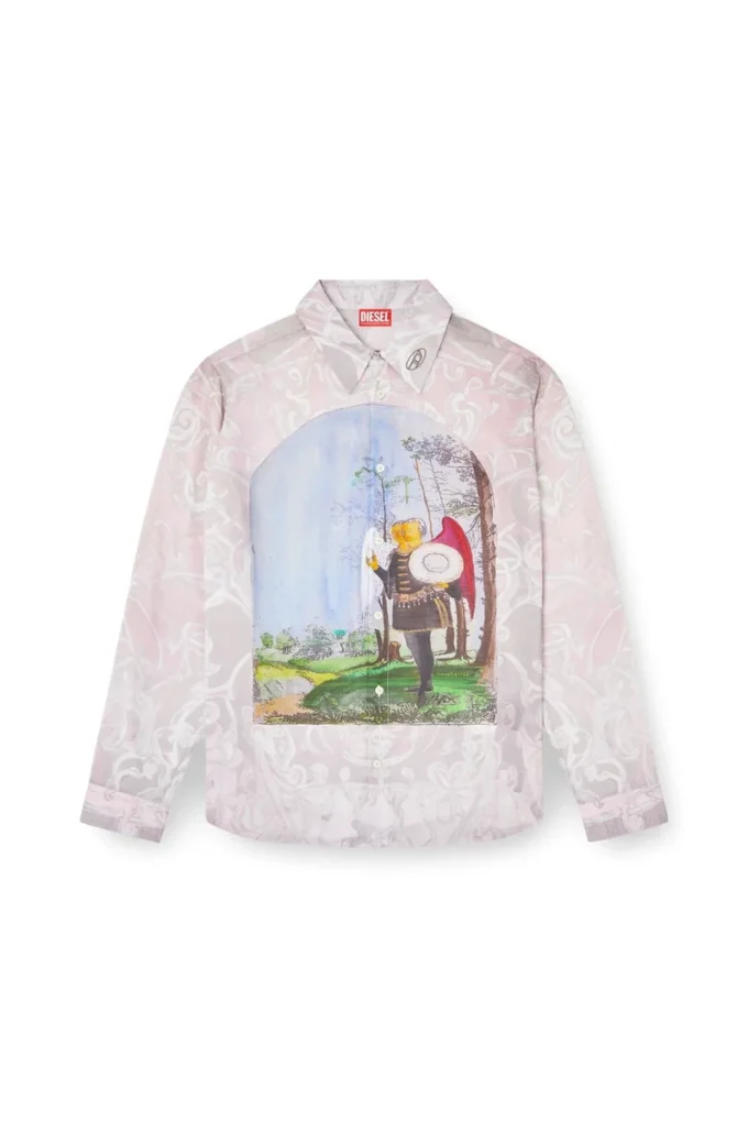 s-simply-a-ajfw Skjorta med medeltida tryck s-simply-a-ajfw Skjorta med medeltida tryck