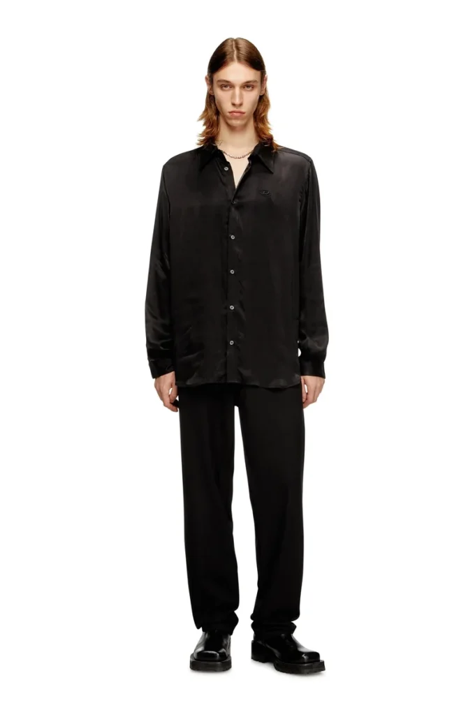 s-simply-ajfu Cuproskjorta med broderad logotyp