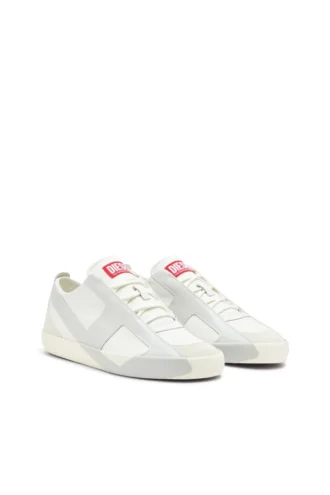 s-slante-d low S-Slante-D-Sneakers i mocka och läder med D-logotyp