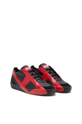s-slante-d low S-Slante-D-Sneakers i mocka och läder med D-logotyp