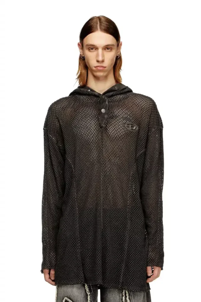 s-thug-fishnet Fishnet-hoodie med heltäckande huva s-thug-fishnet Fishnet-hoodie med heltäckande huva