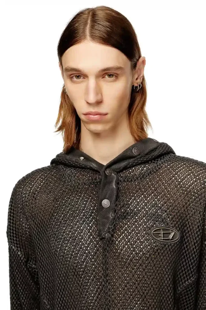 s-thug-fishnet Fishnet-hoodie med heltäckande huva s-thug-fishnet Fishnet-hoodie med heltäckande huva