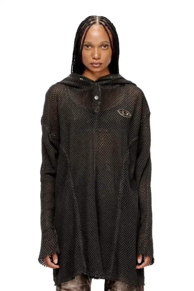 s-thug-fishnet Fishnet-hoodie med heltäckande huva s-thug-fishnet Fishnet-hoodie med heltäckande huva