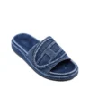 sa-slide d oval Sa-Slide D-Denim-sandaler med präglad rem