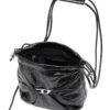 scrunch-d bucket Scrunch-D-Bucket-väska i glänsande skrynkligt läder