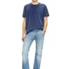 t-adjind-new Sliten T-shirt med denimeffekt t-adjind-new Sliten T-shirt med denimeffekt