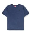 t-adjind-new Sliten T-shirt med denimeffekt t-adjind-new Sliten T-shirt med denimeffekt