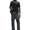 t-adjust-t1 Blekt T-shirt med utskuren oval D t-adjust-t1 Blekt T-shirt med utskuren oval D