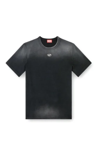 t-adjust-t1 Blekt T-shirt med utskuren oval D