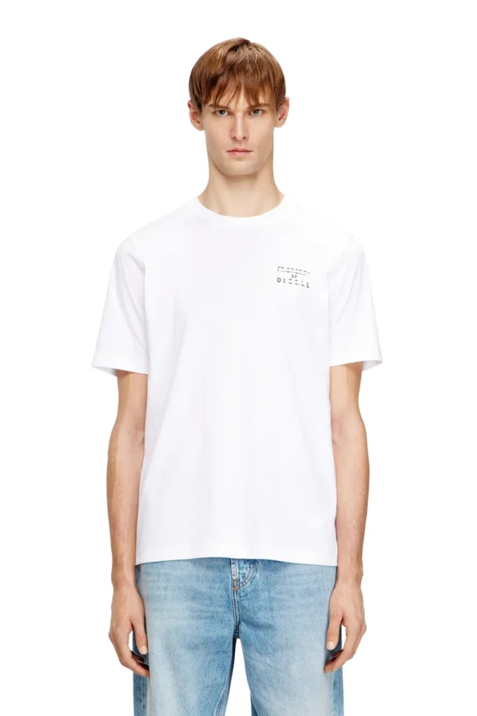 t-adjust-v5 T-shirt i bomull med pufftryck t-adjust-v5 T-shirt i bomull med pufftryck