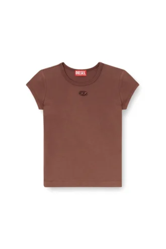 t-angie-od T-shirt med utskuren broderad logotyp