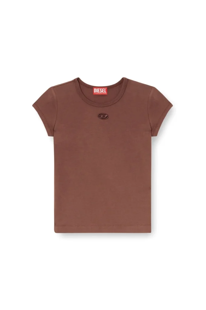 t-angie-od T-shirt med utskuren broderad logotyp t-angie-od T-shirt med utskuren broderad logotyp