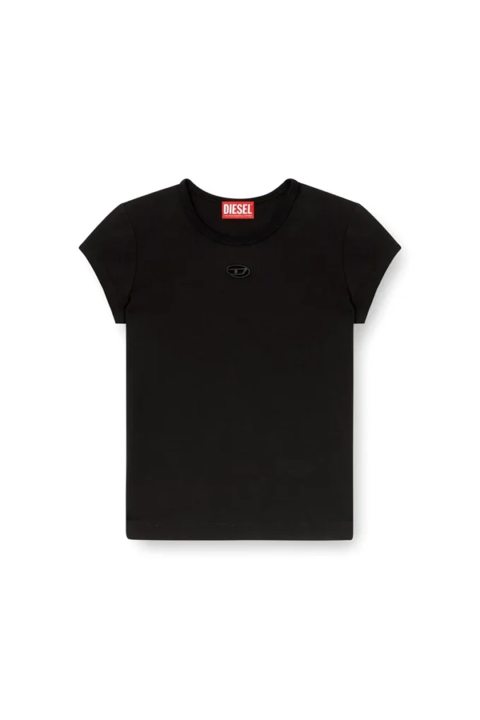 t-angie-od T-shirt med utskuren broderad logotyp t-angie-od T-shirt med utskuren broderad logotyp
