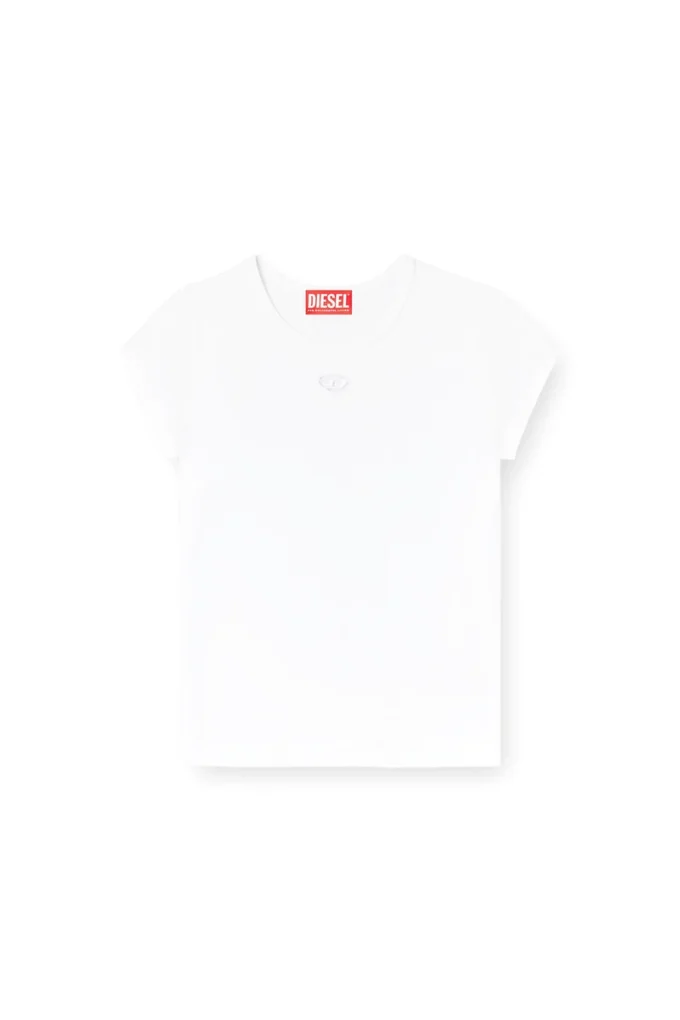 t-angie-od T-shirt med utskuren broderad logotyp t-angie-od T-shirt med utskuren broderad logotyp