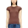 t-angie-od T-shirt med utskuren broderad logotyp t-angie-od T-shirt med utskuren broderad logotyp