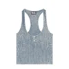 t-aniesse Ribbad racerback-top med knappöppning t-aniesse Ribbad racerback-top med knappöppning