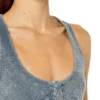 t-aniesse Ribbad racerback-top med knappöppning t-aniesse Ribbad racerback-top med knappöppning
