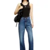 t-anki-od Slim ribbad linne med metalliskt Oval D t-anki-od Slim ribbad linne med metalliskt Oval D