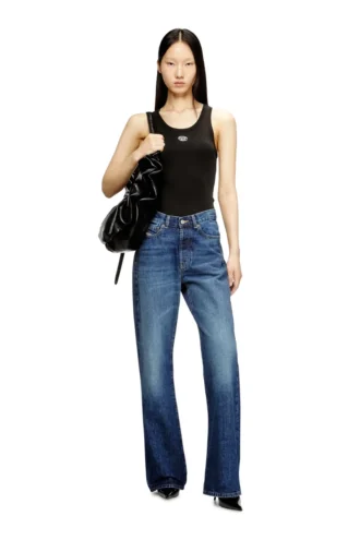 t-anki-od Slim ribbad linne med metalliskt Oval D