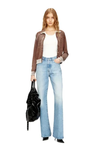 t-anki-od Slim ribbad linne med metalliskt Oval D