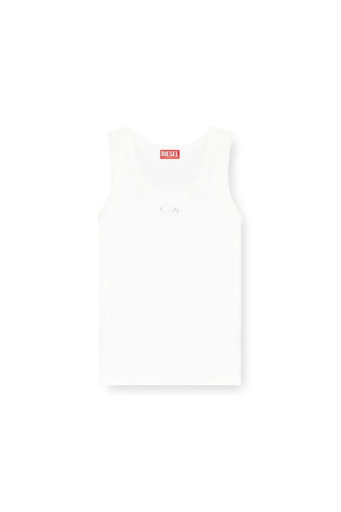 t-anki-od Slim ribbad linne med metalliskt Oval D t-anki-od Slim ribbad linne med metalliskt Oval D