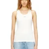 t-anki-od Slim ribbad linne med metalliskt Oval D t-anki-od Slim ribbad linne med metalliskt Oval D