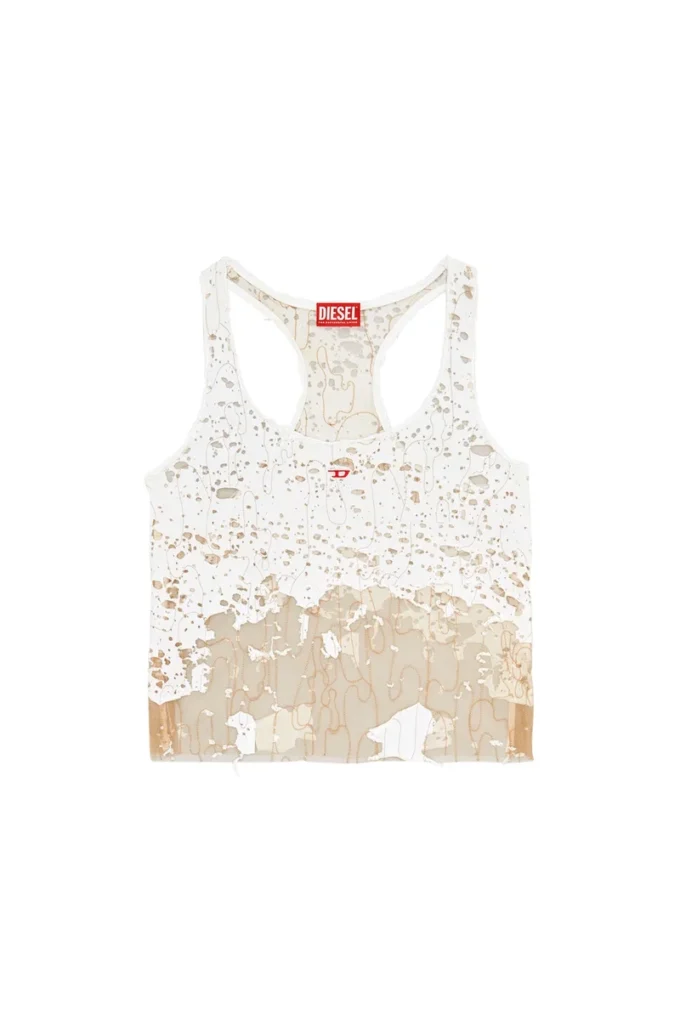 t-bils-dev Tulle-linne med sliten jersey t-bils-dev Tulle-linne med sliten jersey
