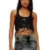 t-bils-dev Tulle-linne med sliten jersey t-bils-dev Tulle-linne med sliten jersey