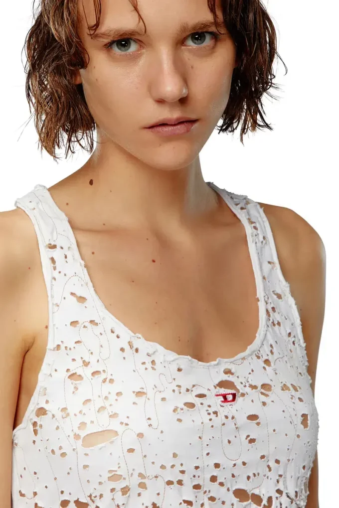t-bils-dev Tulle-linne med sliten jersey t-bils-dev Tulle-linne med sliten jersey