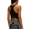 t-bils-dev Tulle-linne med sliten jersey t-bils-dev Tulle-linne med sliten jersey