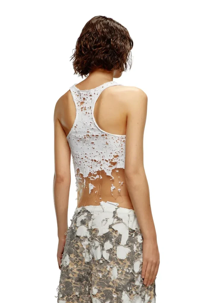 t-bils-dev Tulle-linne med sliten jersey t-bils-dev Tulle-linne med sliten jersey