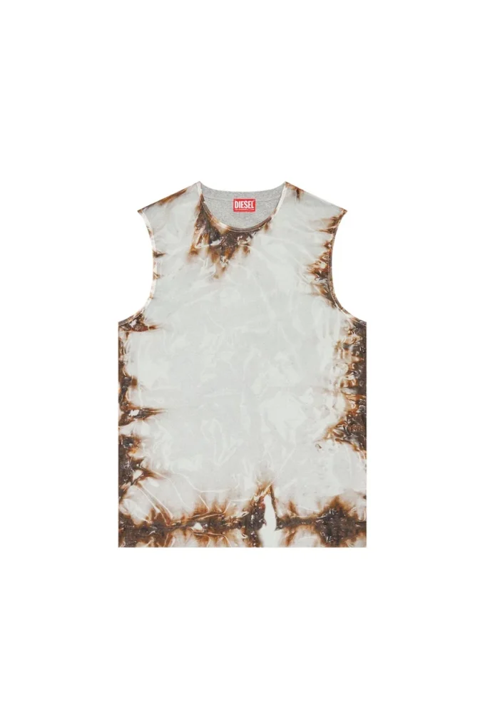 t-bisco-burn-art Tylblus med tryck av brinnande plast t-bisco-burn-art Tylblus med tryck av brinnande plast