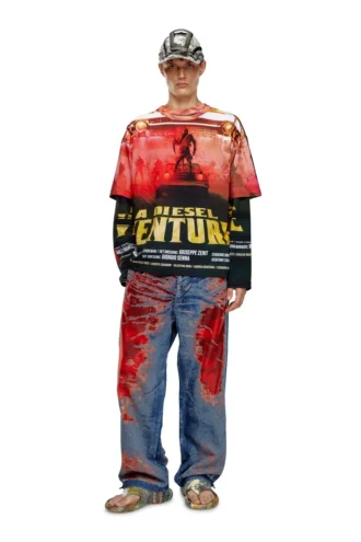 t-boxt-adventure T-shirt med Diesel-filmtryck