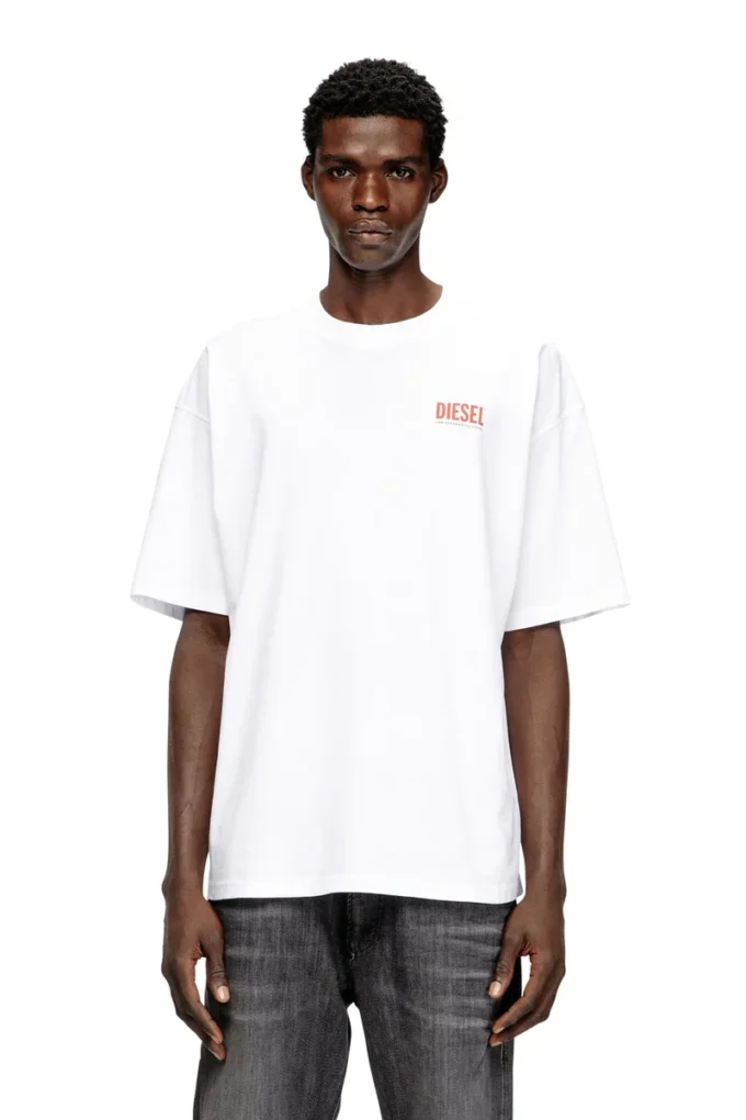 t-boxt-bisk Bomullst-shirt med Diesel Biscotto-tryck t-boxt-bisk Bomullst-shirt med Diesel Biscotto-tryck