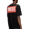 t-boxt-bisk Bomullst-shirt med Diesel Biscotto-tryck t-boxt-bisk Bomullst-shirt med Diesel Biscotto-tryck